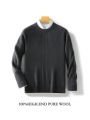 Men's New Cashmere Sweater Round Neck Long Sleeve Pullover 2024 Autumn/Winter 100% Merino Wool Knit Solid Color Sweater Clothing. 