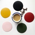 1pcs Waterproof Pu Leather Coaster Heat Resistant Round Cup Coaster Cup Mat Tableware Mat Bowl Placemat Home Tableware Decor. 
