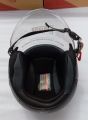 Steelbird Halfface Black Colour Helmet For 5-14 Years Children For Ridng Bike,.