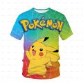 3D Pokemon Pikachu Children's T-Shirt Printed Girls' Funny Clothing Boys' Children's Shirts Baby T-shirts Men's Shirts. 