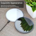 15W 10W Wireless Charger Pad Metal Glass Mirror For Samsung S20 S21 Ultra Note 10Plus S9 S8 Huawei Mobile Phone Wireless Charger.
