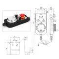 HandWheel 4 Axis Type Universal CNC MPG Pendant Hand Wheel 100 Pulse 5V & Emergency Stop CNC Router HandWheel. 