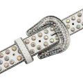 Luxury Men Women Western Cowboy With Diamond Bing Bing Rhinestone Belt Disco E Girls For Jeans Punk Rock Crystal Studded Belt.