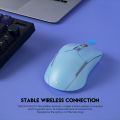 FANTECH WGC2 VENOM II VIBE  2.4G Wireless Gaming Mouse Pixart 3212 2400DPI RGB Rechargeable Mouse Ergonomic Mice Gaming Gammer For Laptop PC Blue. 