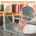 2 Pcs Shower Corner Water Guard Crystal Shine Splash Guard for Bathtub with Self-Adhesive. 