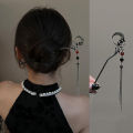 【High Cost-Performance】 Retro Elegant Ancient Style Butterfly Tassel Hair Stick For Women Girls Classical Hairpin Chinese Cheongsam Hair Accessories Runrui.