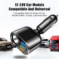 【Expert Recommended】 4In1 Multifunctional 60W Car Mounted Charger Portable 360 Degree Rotatable USB Phone Charge Adaptor Auto Accessories. 
