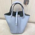 TOGO first layer cowhide h's vegetable basket 2024 new fashion soft cowhide bucket bag handbag.