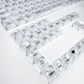 Korean Transparent Keycap Set PC Shine Through Backlit Keycaps CBSA Profile For MX Switch Mechanical Keyboard. 