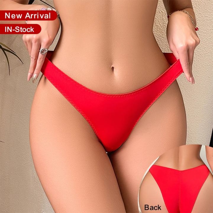 Women Panties Red Low Waist Seamless Ladies Briefs Comfortable Solid Female Underwear Lingerie Underpants