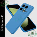Premium Liquid Silicone Phone case for Infinix Note 40 Liquid Silicon Mobile Back Case Soft Silicone Phone Cover.