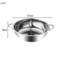 Hot Pot Cooking Pot Cookware Dual Sided Soup Stockpot Hot Pot Cookware Ramen Cooker for 32cm. 