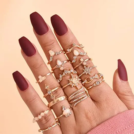 Finger%20Ring%20Set%20Gold%20Crystal%20Joint%20Rings%20Ring%20for%20Women%20and%20Girls%20(Pack%20of%2017)%20-%20Image%205