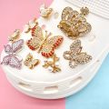 Jibz for Croc Shoe Charms 9 Style of Decorations Butterfly Swan Crown Metal Alloy Accessories with Buttons. 