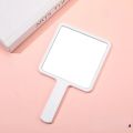 Pink Mirror Portable Square Shape Handheld Mirror Cute Small For Daily Cosmetic Makeup. 