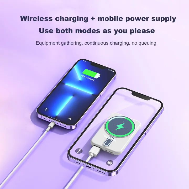 10000mAh%20Magnetic%20Power%20Bank%20Wireless%20Charger%20Fast%20Charging%20Powerbank%20For%20iPhone%2014%2013%2012%20Pro%20Max%20Mini%20Portable%20External%20Battery%20-%20Image%203