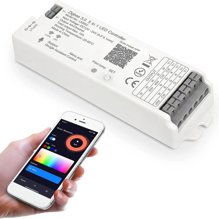 LM052%20ZigBee%203.0%20LED%20Strip%20Controller%20DC12-24V%20RGB%20CCT%20RGBW%20-%20Image%203