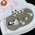 【WindFall】Mini Pachadog Hair Clip Cute Black White Square BB Clip Simple Cartoon Student Headdress  WF. 