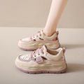 2023 summer new ins Korean version hollow white shoes female students thick bottom breathable casual sports shoes. 