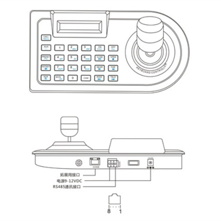 ZOROOM%203D%20Axis%20Joystick%20CCTV%20Keyboard%20Controller%20Keypad%20for%20AHD%20Security%20PTZ%20Speed%20Camera%20Decoder%20DVR%20NVR%20Pelco%20RS485%20EU%20Plug%20-%20Image%204