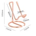Rose Gold Cute Business Card Holder Metal Cell Phone Stand Metal Wire Cellphone Tablet Desk Mobile Phone Accessories.