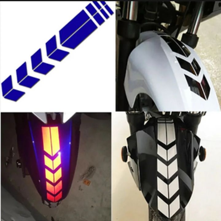 Arrow direction Radium Sticker For All Bike - Blue | Daraz.com.bd
