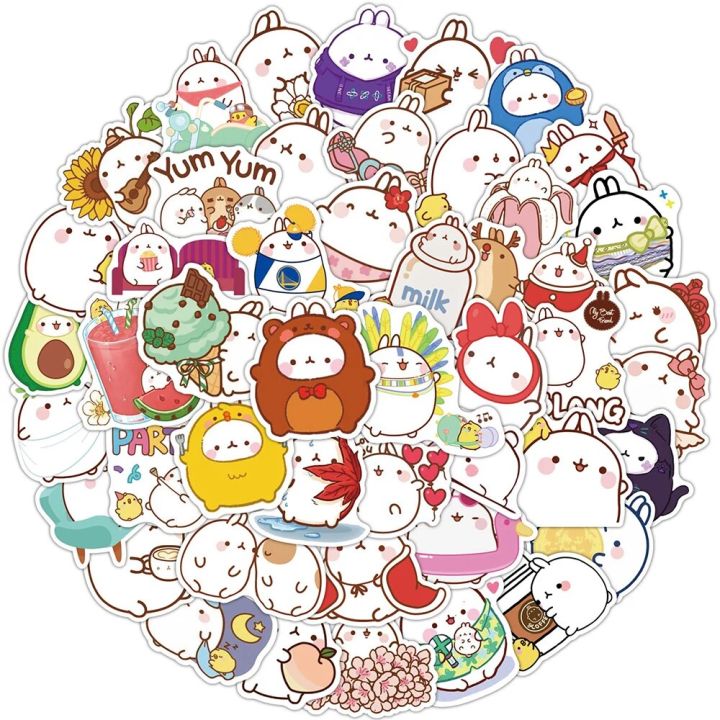 10/30/50pcs%20Kawaii%20Cartoon%20Chubby%20Rabbit%20Molang%20Stickers%20Aesthetic%20DIY%20Stationery%20Laptop%20Phone%20Diary%20Cute%20Sticker%20for%20Kids%20Girls%20-%20Image%203