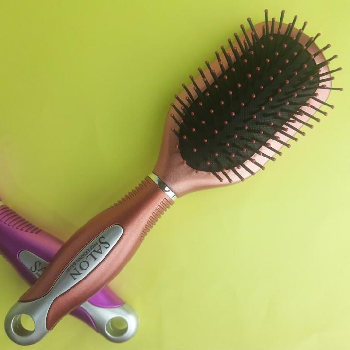 SALON Professional Large Paddle Hair Brush Red