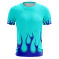 【Versatile】 Flame Burn Vintage T Shirt Summer Men Fashion 3D Print Cool Hip Hop Tops Street Casual Sports Oversized Short Sleeve Pullover. 