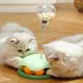 Interactive Cat Feeder Food Dispenser Spring Ball Toy. 