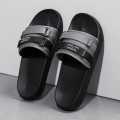 Premium Black   SPORT HAPPY Slides Slipper Slippers Sandals for Men Slides Slipper for Men - S0018. 