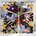 Anime Ninja Uzumaki Uchiha Naruto 3D Printing Blackout Curtain Bedroom Living Room Home Decoration for Children Kids Adults. 