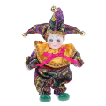 9 Inch Porcelain Smiling Clown Wearing Outfits Funny Harlequin Doll Circus Props Halloween Christmas Decoration Kids Gifts. 