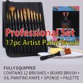 Giorgione Artist Paint Brush Set of 17. 