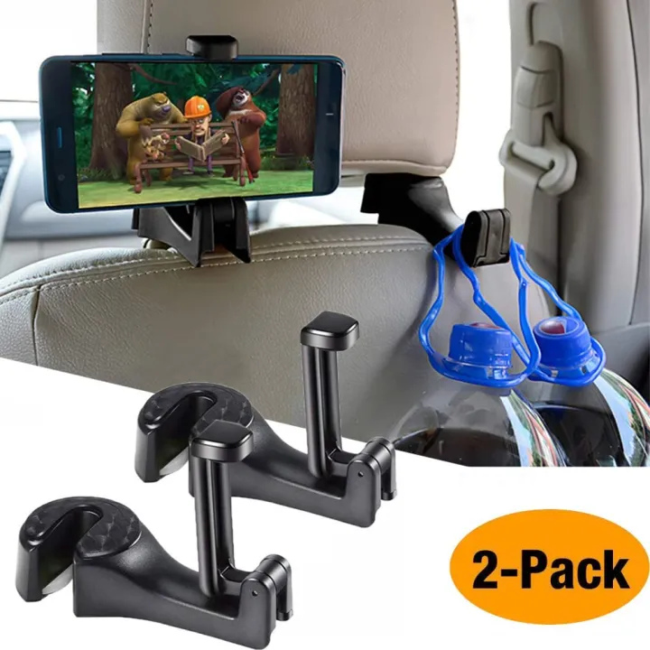 2%20Pcs%20Car%20Seat%20Phone%20Holder%20with%20Hooks%20Universal%20Lockable%20Car%20Headrest%20Hooks%20and%20Phone%20Holder%20for%20Attaching%20Phones%20and%20Hanging%20Bag,%20Purse,%20Cloth,%20-%20Image%202