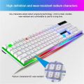 RGB Gaming Keyboard Gamer Keyboard And Mouse Kit Ergonomic Wired Mechanical Keyboard + Mouse Combo 104 Key For Windows PC Gamers.