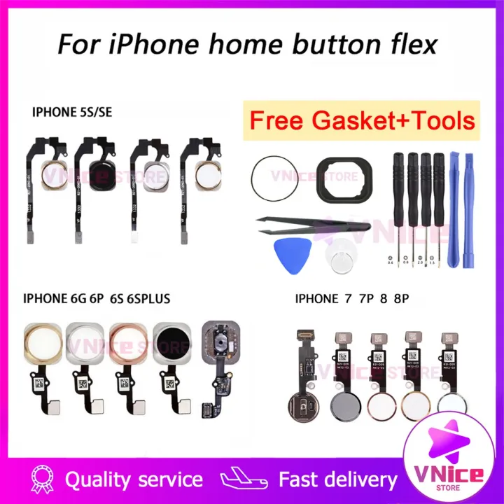 Home%20Button%20for%20iPhone%205s%20SE%206%206S%207%208%20Plus%20Touch%20id%20with%20Flex%20Cable%20no%20fingerprint%20Replacement%20Parts%20%5BFree%20Gasket%5D%20-%20Image%203