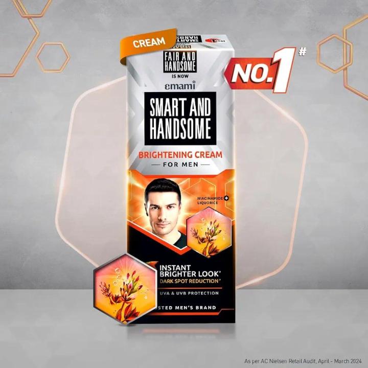 Indian Product Emami Fair&Handsome Brightening Cream For Men..60 Gm