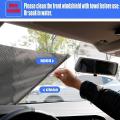 Car Windshield Sun Shade Automatic Retractable Car Window Sunshade Car Protection Auto Sun Shade Block Visor Anti-UV for Car-50x125cm black. 