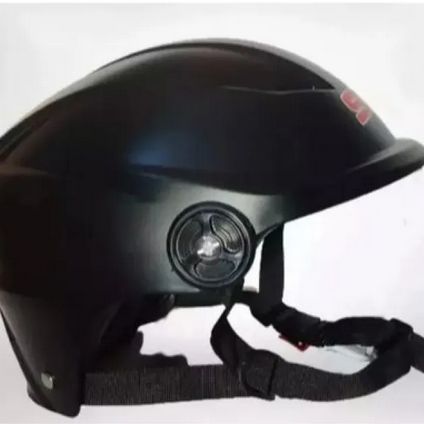 HALF FACE CAP SFM BIKE HELMET FOR MEN & WOMEN - BLACK