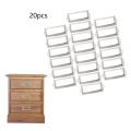 20x Office File Label Holder, Metal Frame Handle, Drawer Tag Pull Name Card Tag Hardware Accessories.