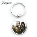 JWEIJIAO The Walking Dead Theme Keychain Figure Photo Glass Cabochon Keyring The best Friend Gift QF201. 