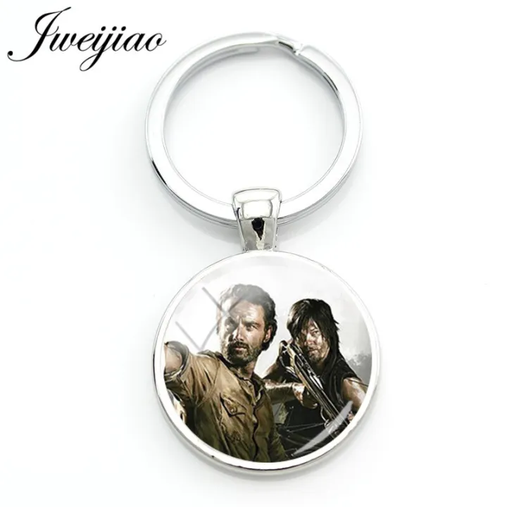 JWEIJIAO%20The%20Walking%20Dead%20Theme%20Keychain%20Figure%20Photo%20Glass%20Cabochon%20Keyring%20The%20best%20Friend%20Gift%20QF201%20-%20Image%203