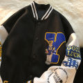 Y2K retro American baseball uniform jacket men and women hiphop spring and autumn loose trend oversize street couple jacket. 