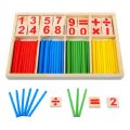 DIY Montessori Toys Math Number Wooden Blocks Counting Sticks Early Learning Educational Games Toys Gifts For Children Kids. 