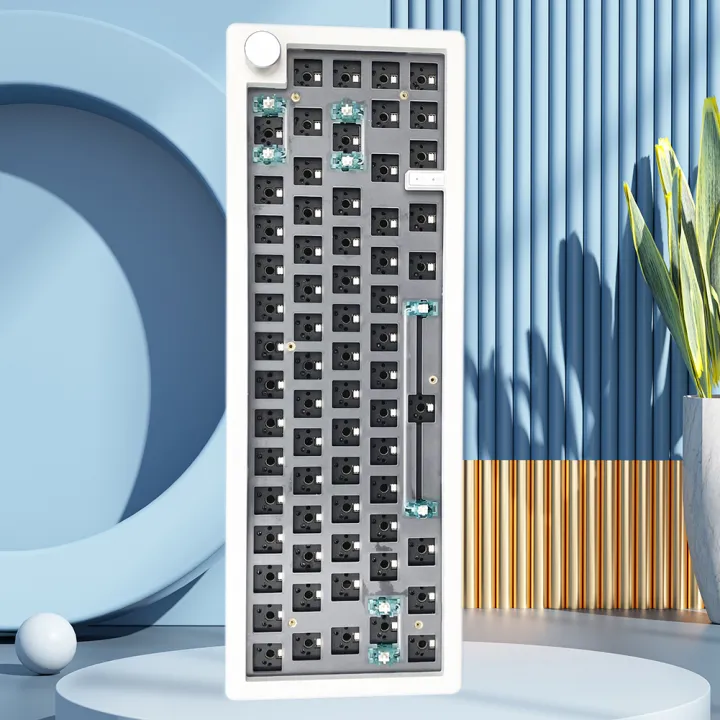 GMK67 Hot Swappable Mechanical Keyboard Gasket Kit Bluetooth 2.4G Wireless 3 Mode Keyboard Customization Kit RGB Backlit 67 Keys