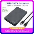 MobiCase EN02 2.5 inch Hard Drive Enclosure USB 3.0 to SATA III for 2.5 Inch SSD HDD 9.5mm 7mm External Hard Drive Case Support Max 6TB with UASP. 