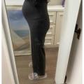 Pregnant women summer thin cotton wide legs pants loose maternity abdomen trousers high waist pregnancy full length belly pants.