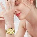 LIGE Ladies Wristwatch Luxury Waterproof Luminous Date Gold Watch For Women Dress Stainless Steel Quartz Women's Watches+Box. 