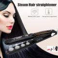 Ubeator -High-Grade Professional Ceramic Steam Hair Straightener Fast Heating Vapor Hair Flat Iron for Women-515-Black. 